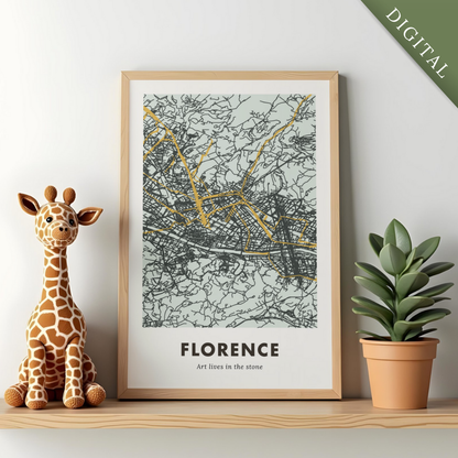 Florence City Map - Digital