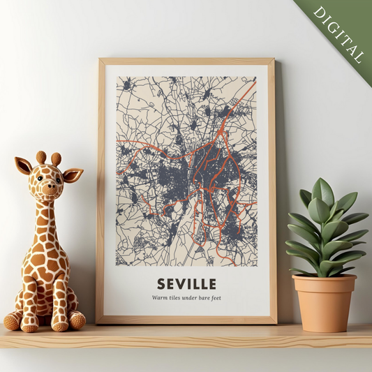 Seville City Map - Digital