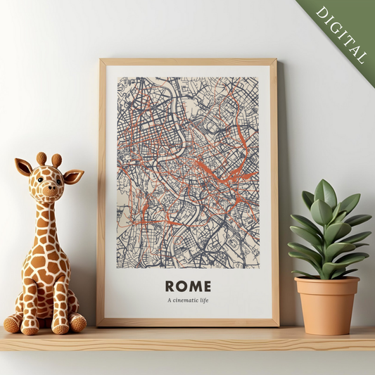 Rome City Map - Digital