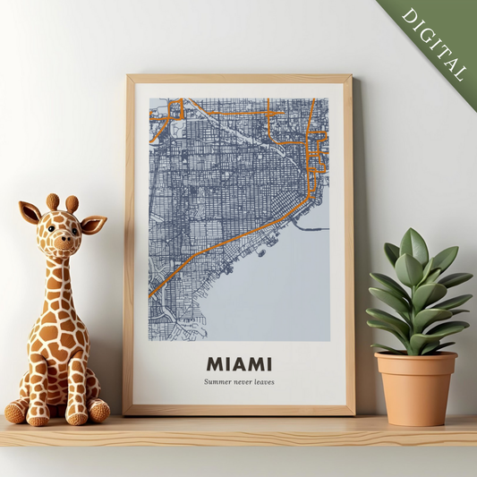 Miami City Map - Digital