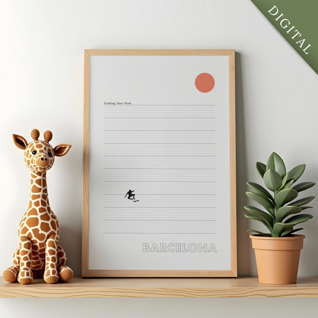 Barcelona Flowing Poster - Digital