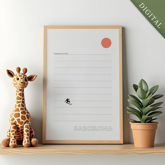 Barcelona Flowing Poster - Digital