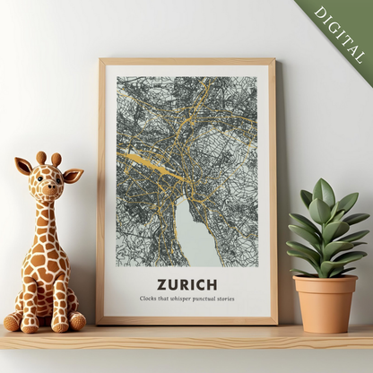 Zurich City Map - Digital