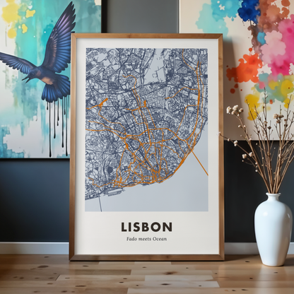 Lisbon City Map - Printed