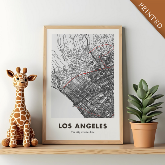 Los Angeles City Map - Printed