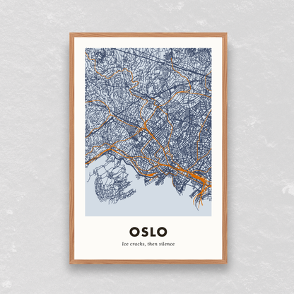 Oslo City Map - Printed