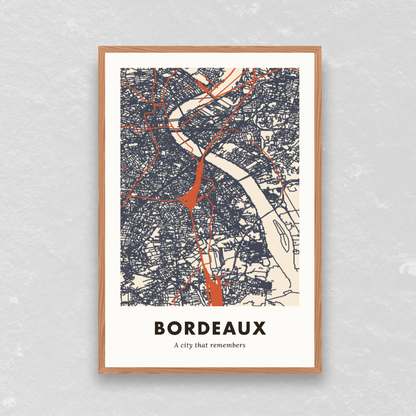 Bordeaux City Map - Printed