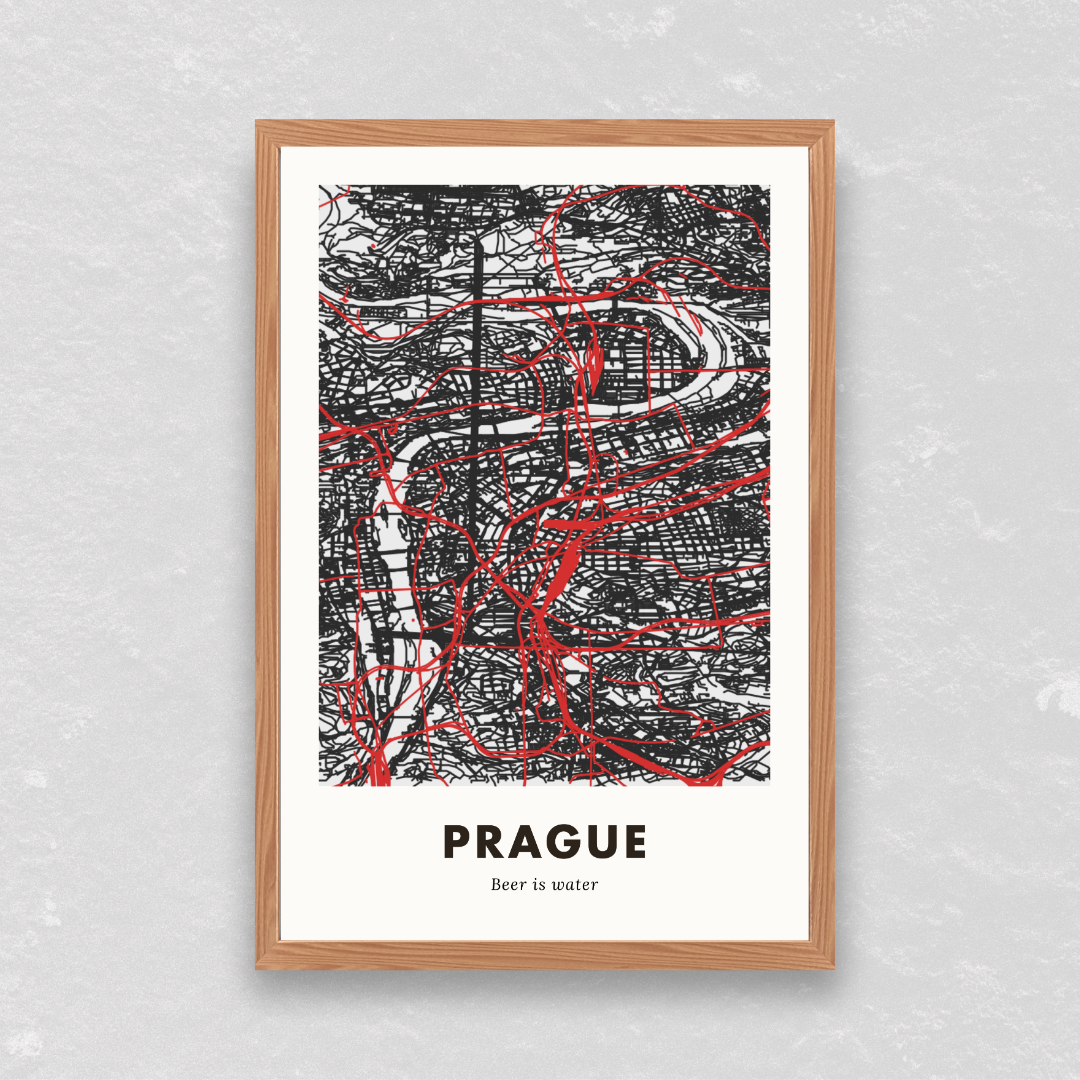 Prague City Map - Printed
