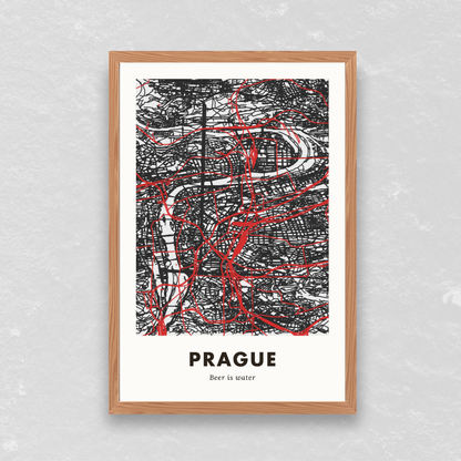 Prague City Map - Printed