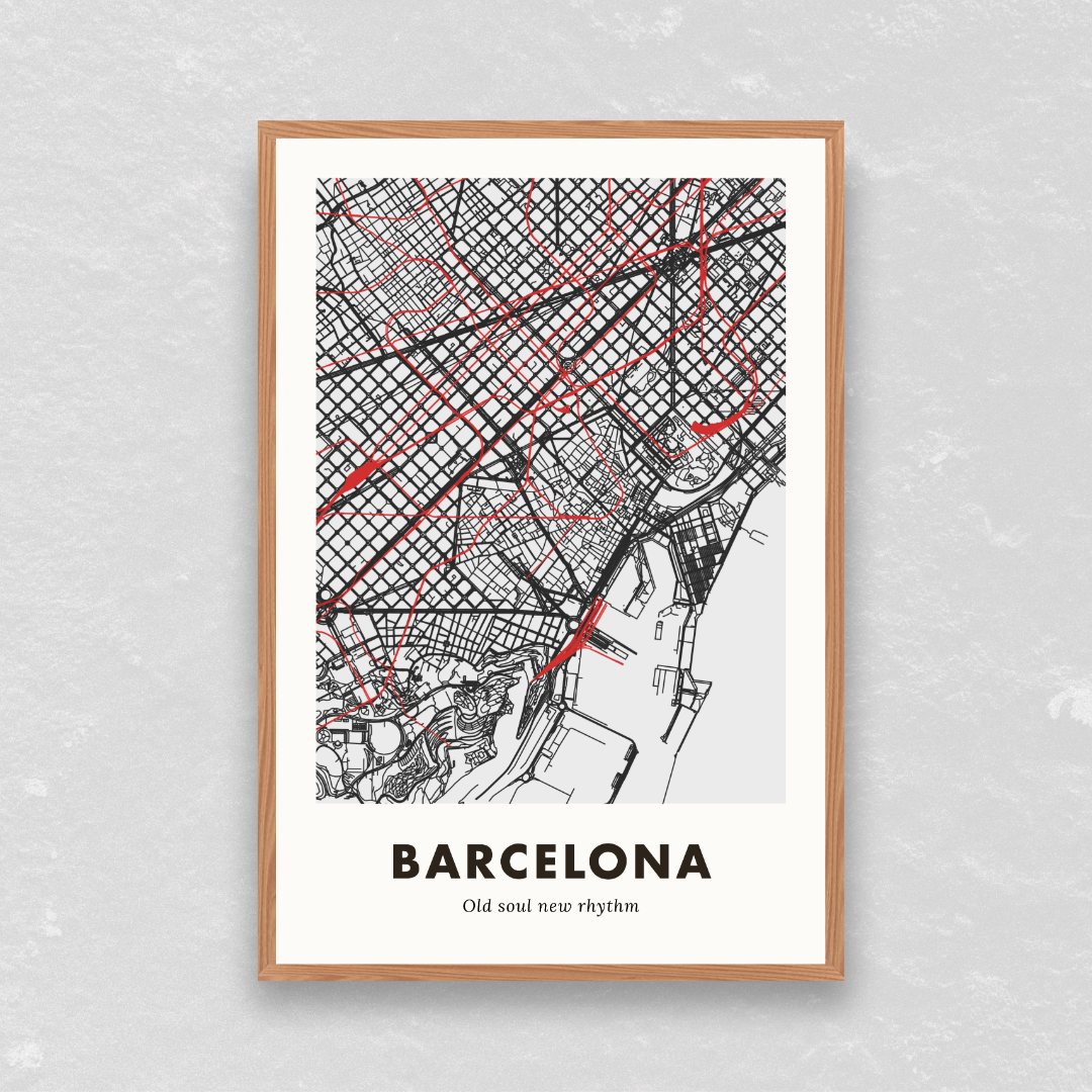 Barcelona City Map - Digital