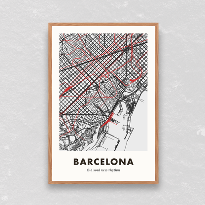 Barcelona City Map - Digital