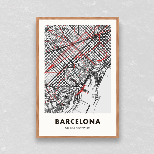 Barcelona City Map - Digital