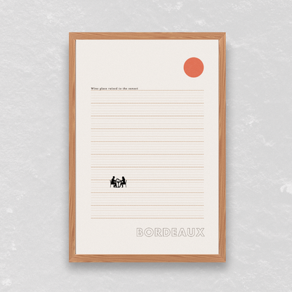 Bordeaux Sunset Poster - Printed