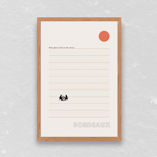 Bordeaux Sunset Poster - Printed