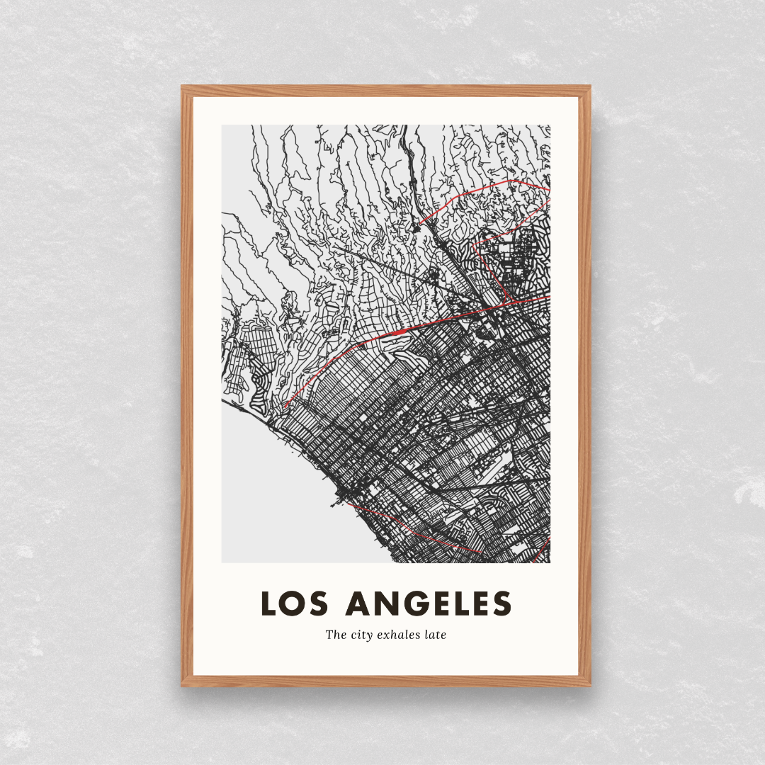 Los Angeles City Map - Digital