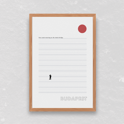 Budapest Bridge Poster - Printed