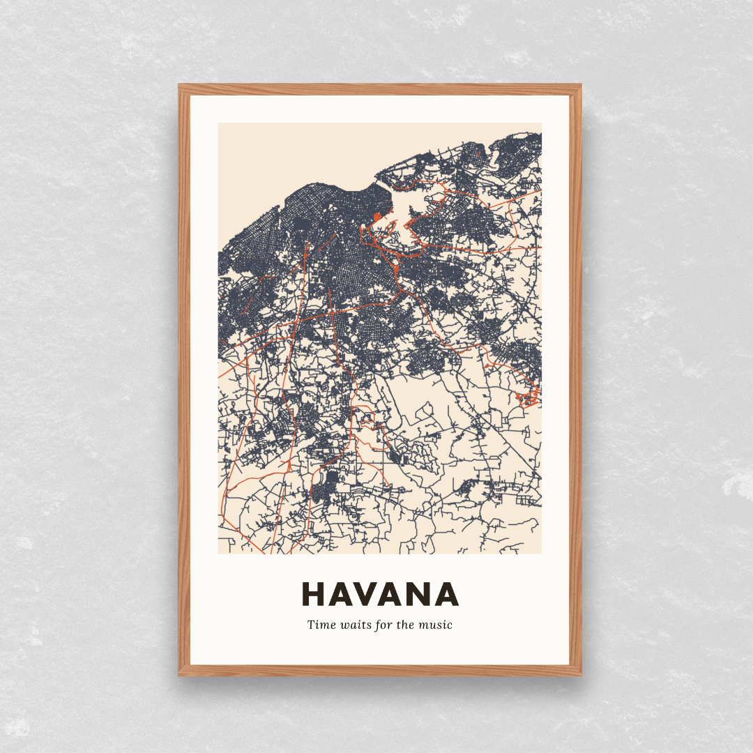 Havana City Map - Digital