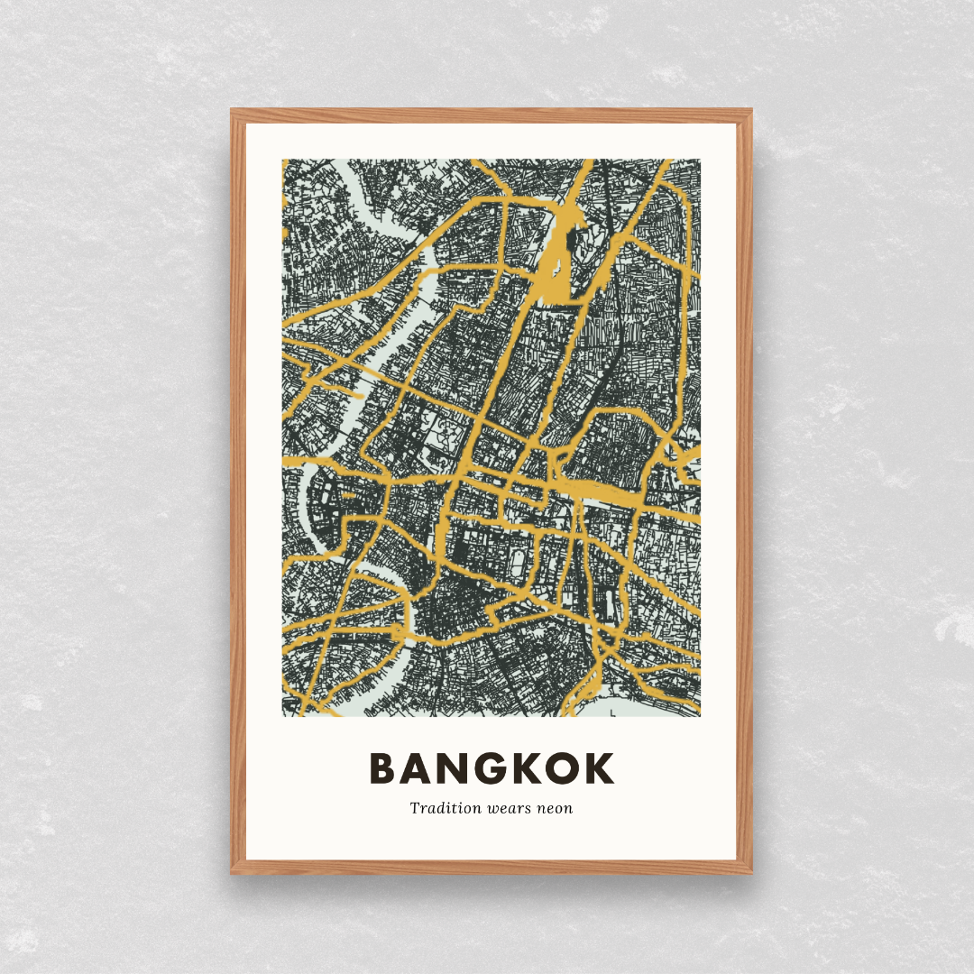 Bangkok City Map - Printed
