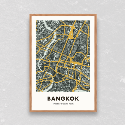 Bangkok City Map - Printed