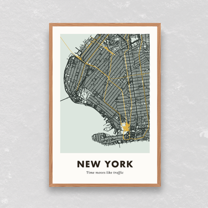New York City Map - Printed