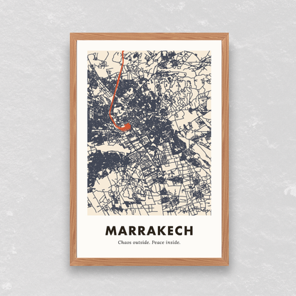 Marrakesh City Map - Printed