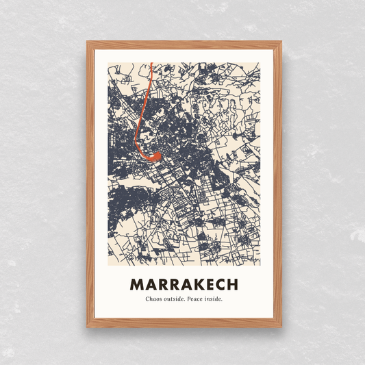 Marrakesh City Map - Printed