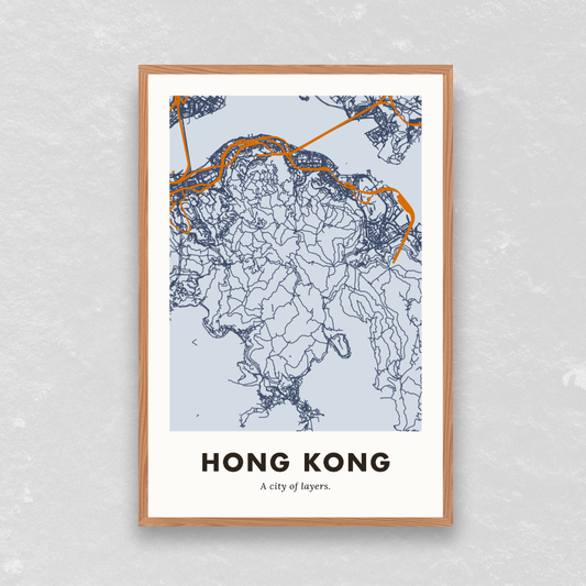 Hong Kong City Map - Printed