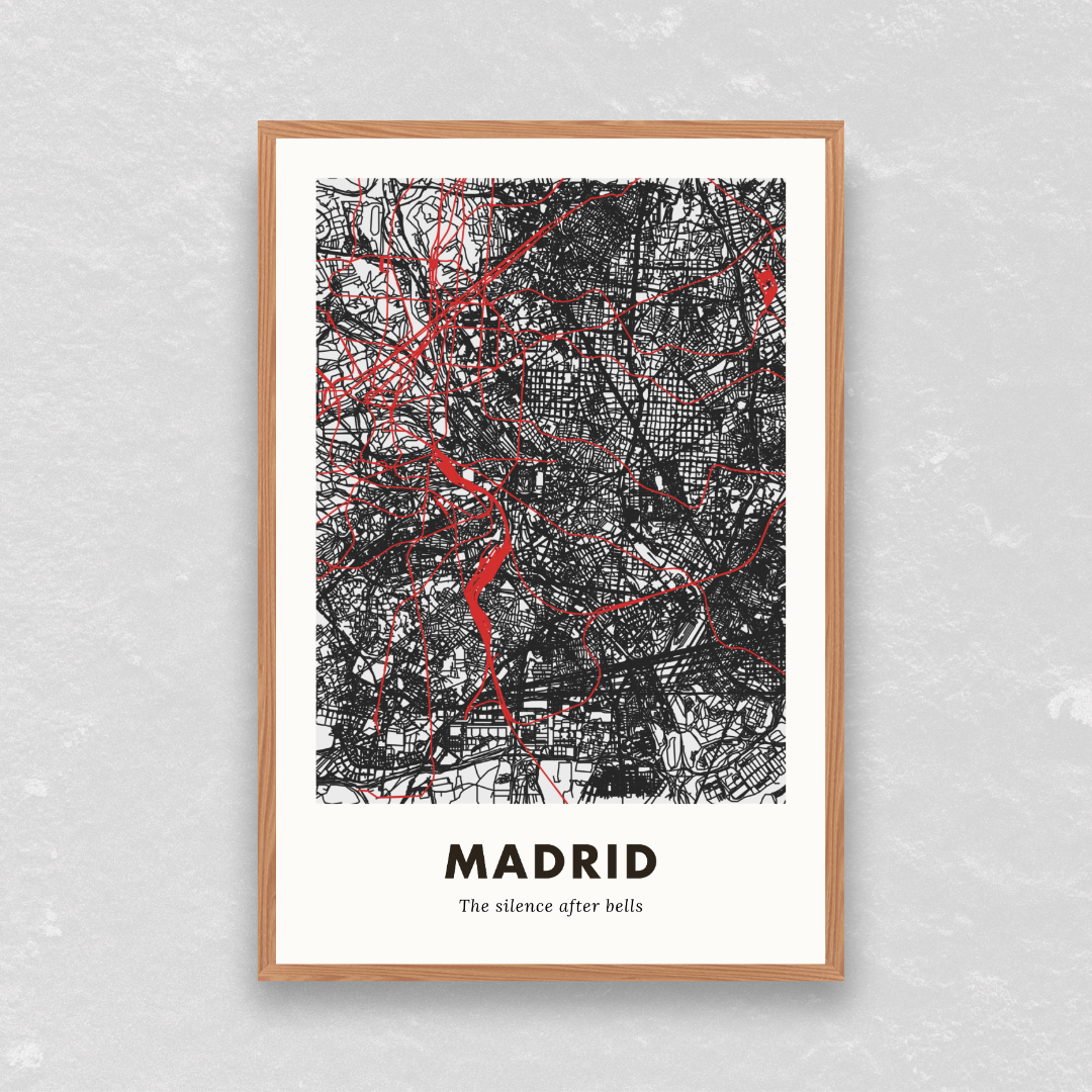 Madrid City Map - Printed