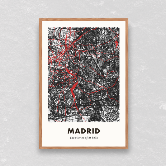 Madrid City Map - Printed