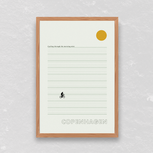 Copenhagen Cycle Poster - Printed