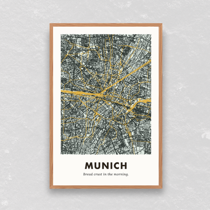 Munich City Map - Printed