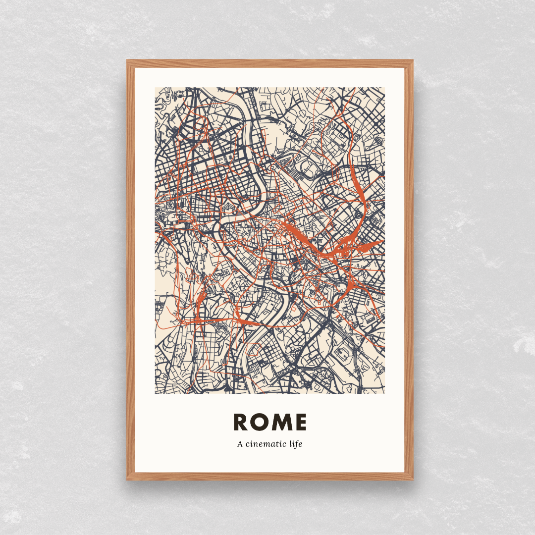 Rome City Map - Printed