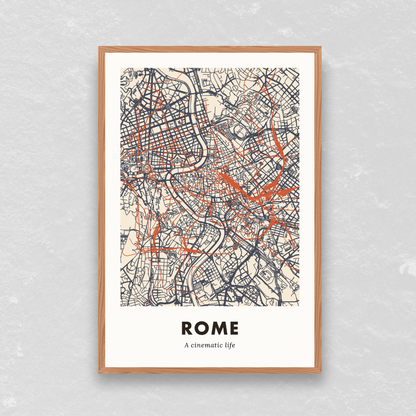 Rome City Map - Printed