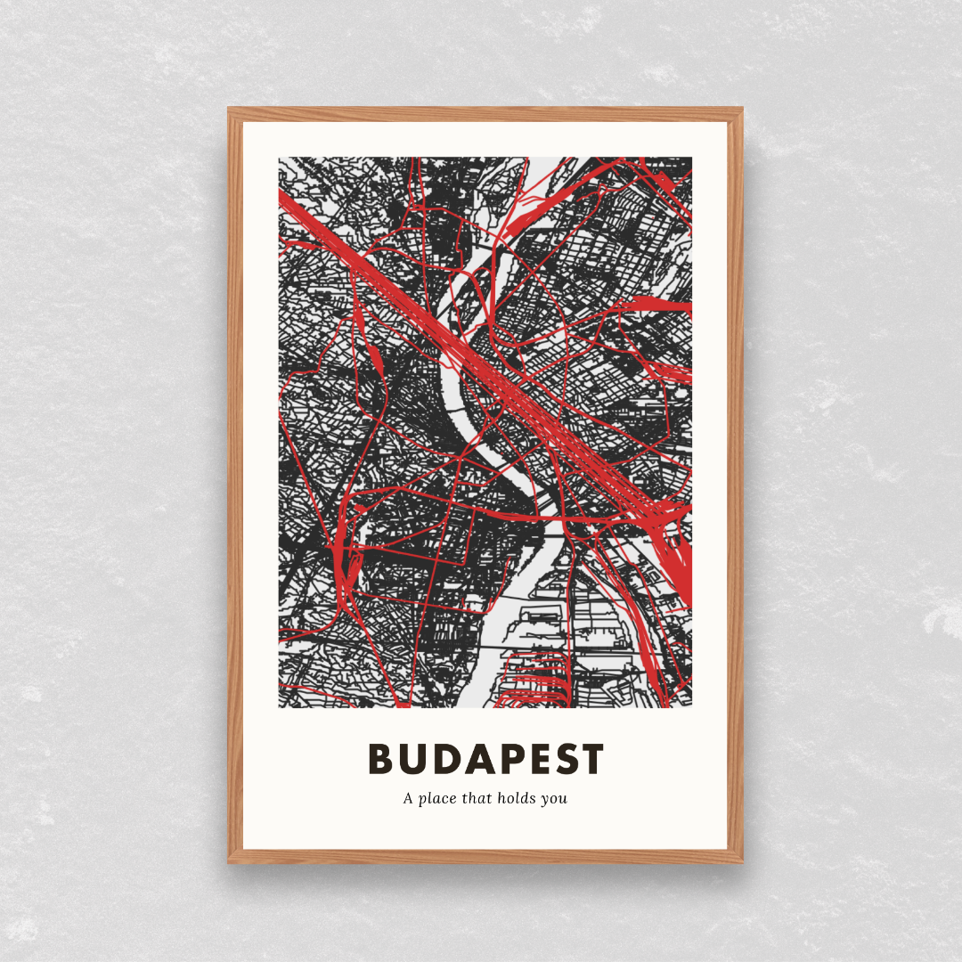 Budapest City Map - Printed