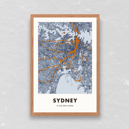 Sydney City Map - Printed