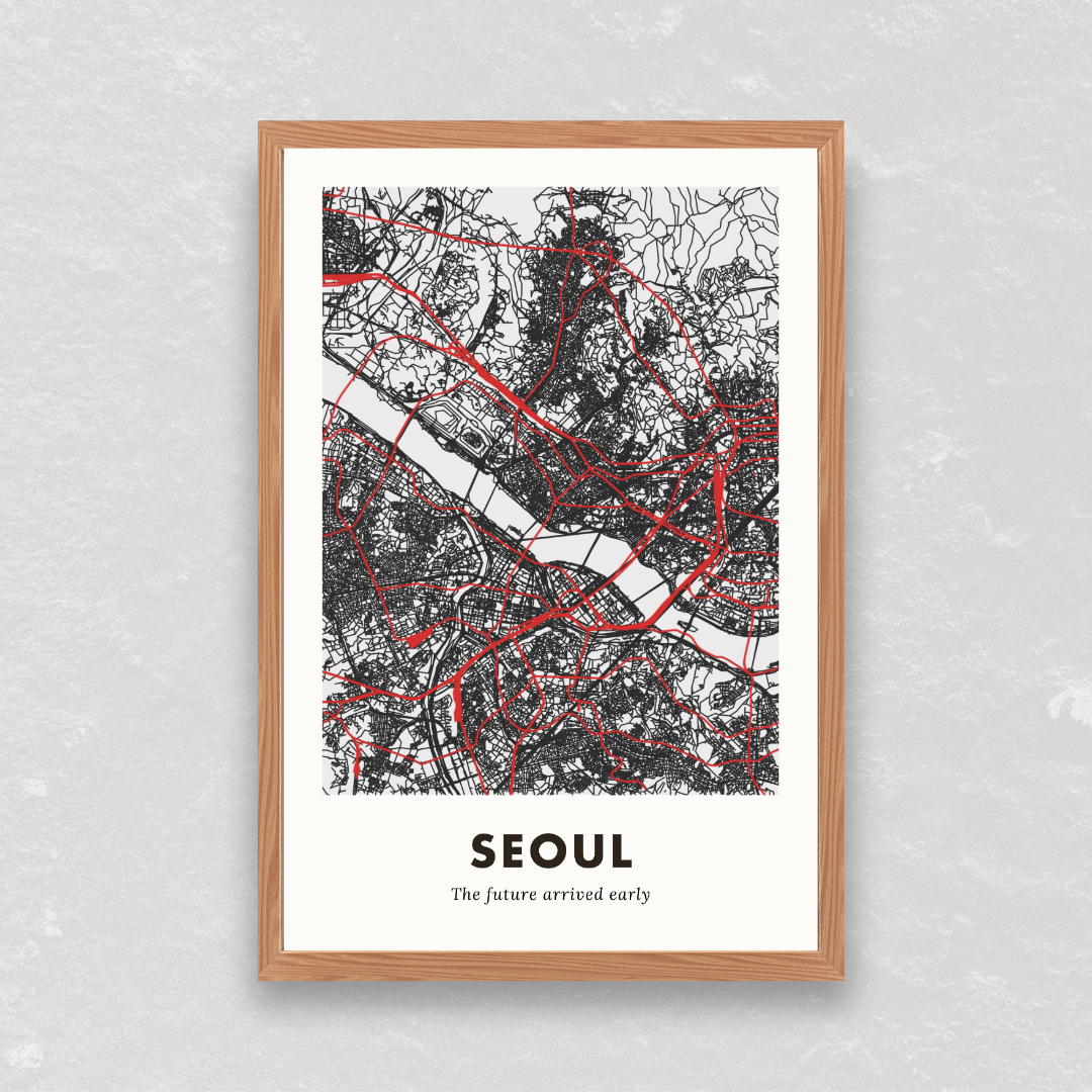 Seoul City Map - Printed