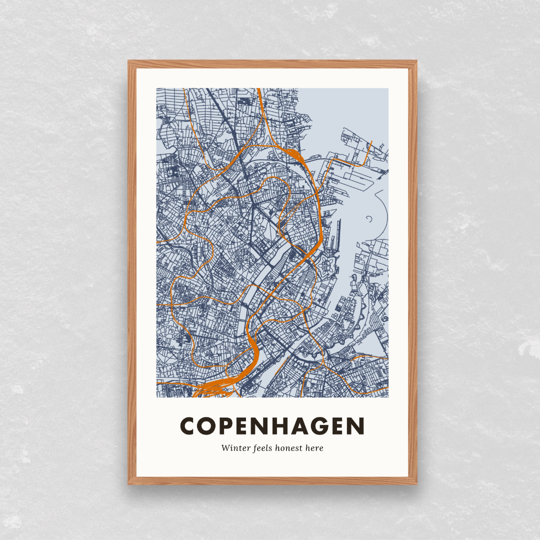 Copenhagen City Map - Printed