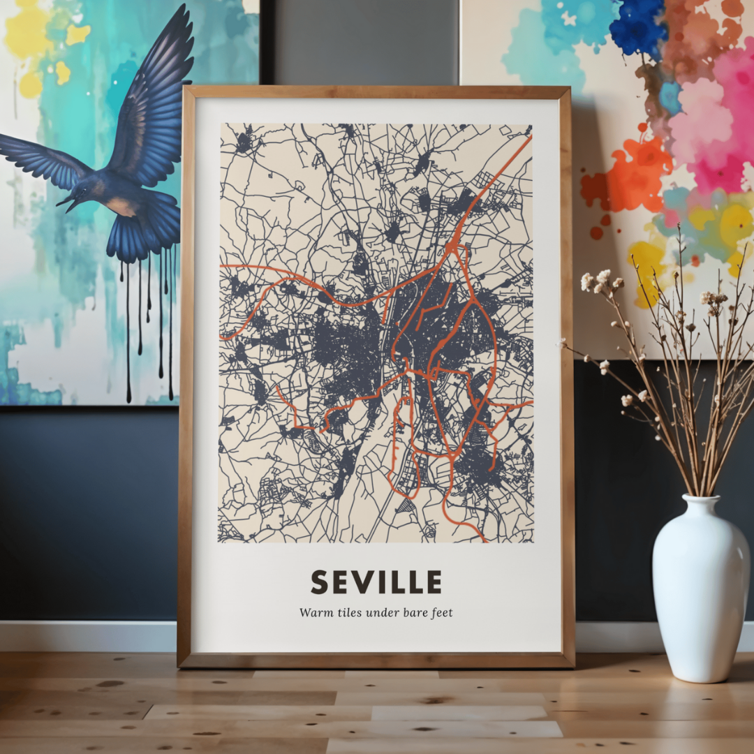 Seville City Map - Printed
