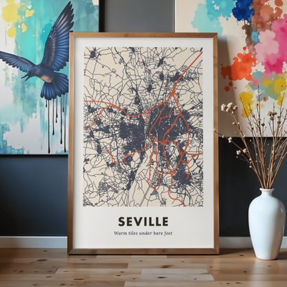 Seville City Map - Printed