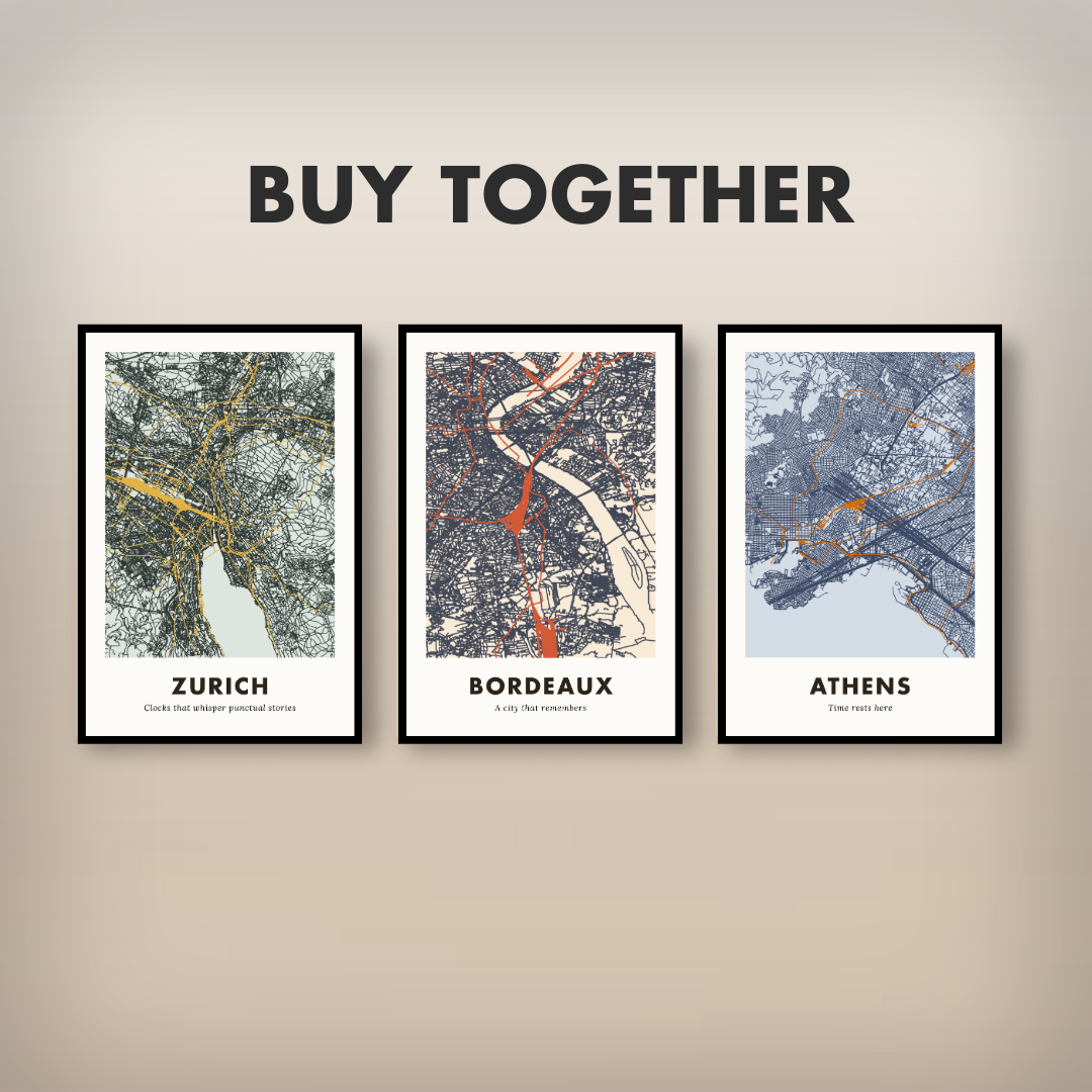 Bordeaux City Map - Printed