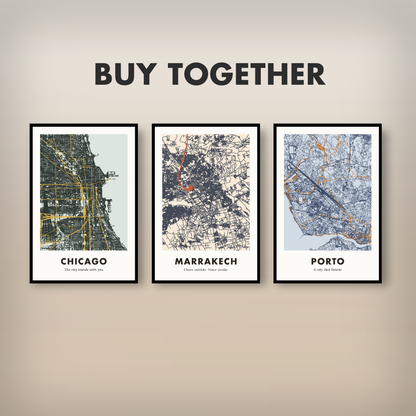 Marrakesh City Map - Printed