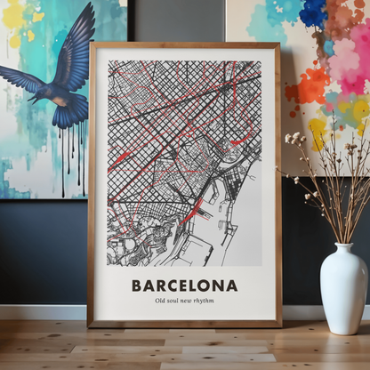 Barcelona City Map - Digital