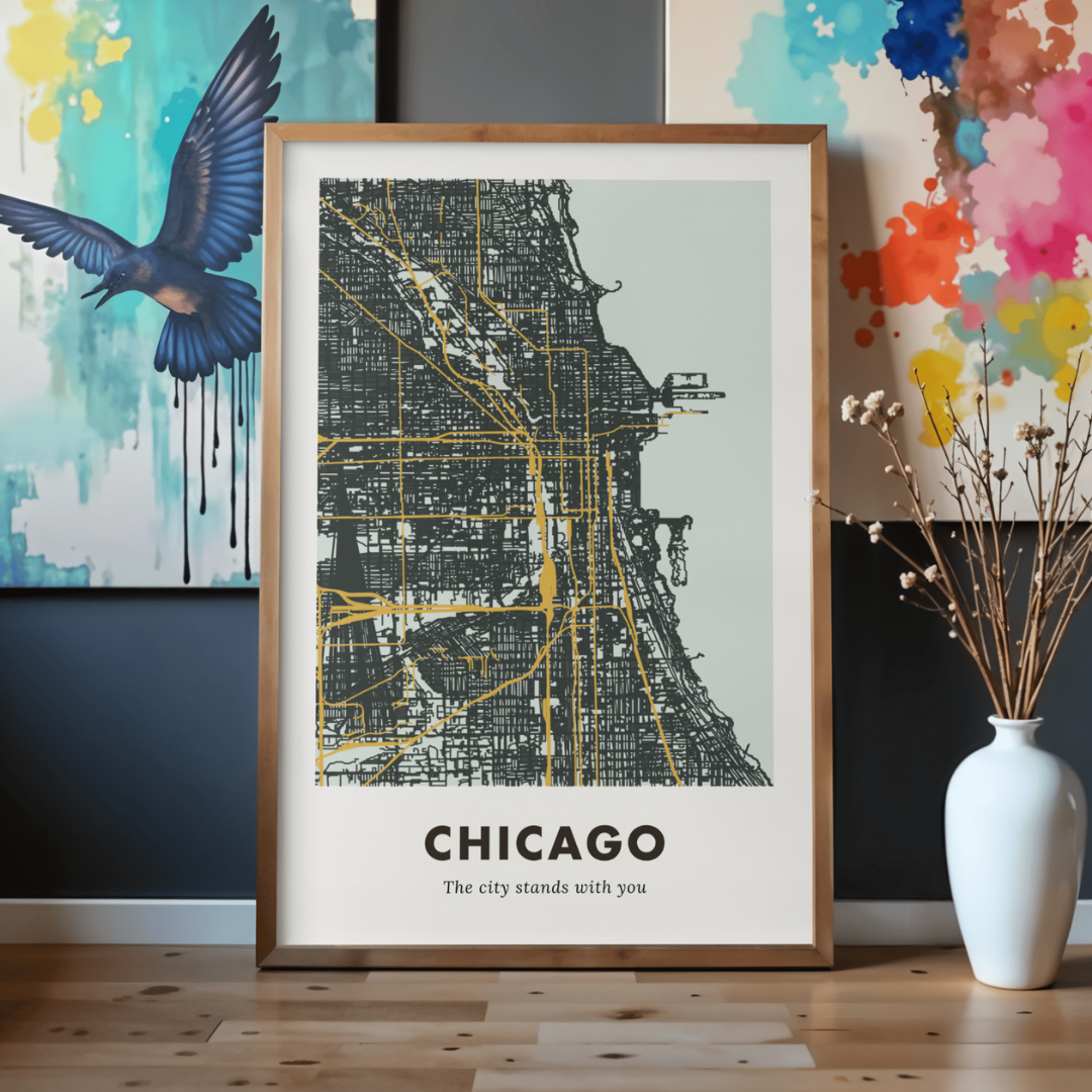 Chicago City Map - Printed