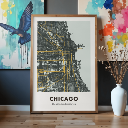 Chicago City Map - Printed