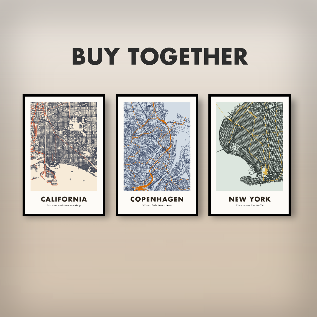 Copenhagen City Map - Printed