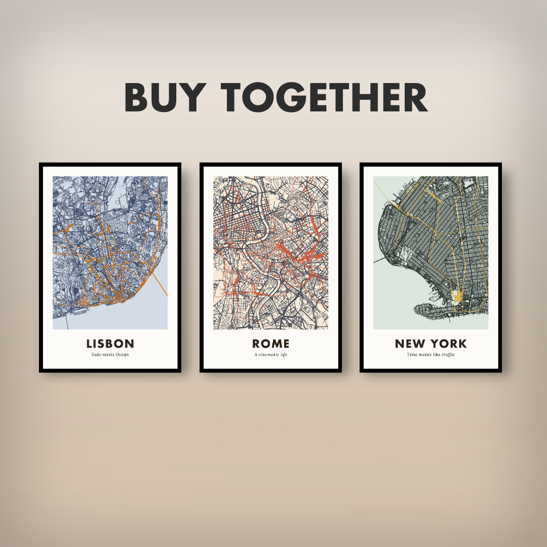 Rome City Map - Printed