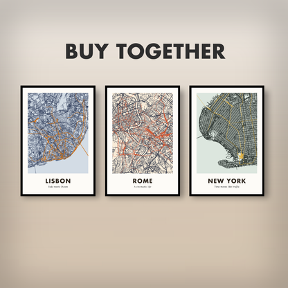 Rome City Map - Printed