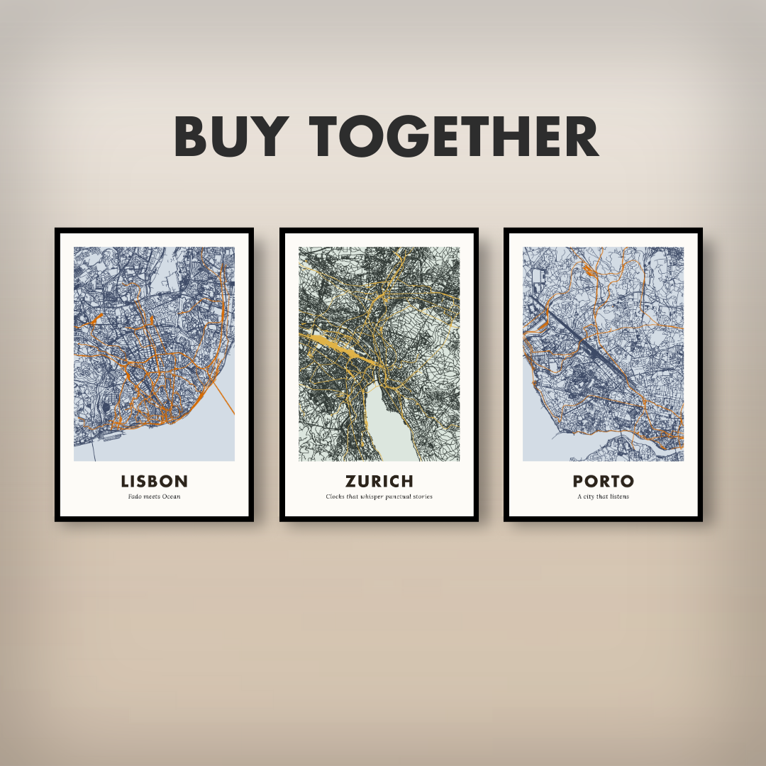 Zurich City Map - Printed