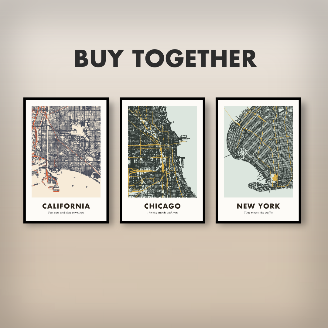 Chicago City Map - Printed