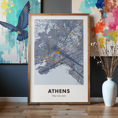 Athens City Map - Digital